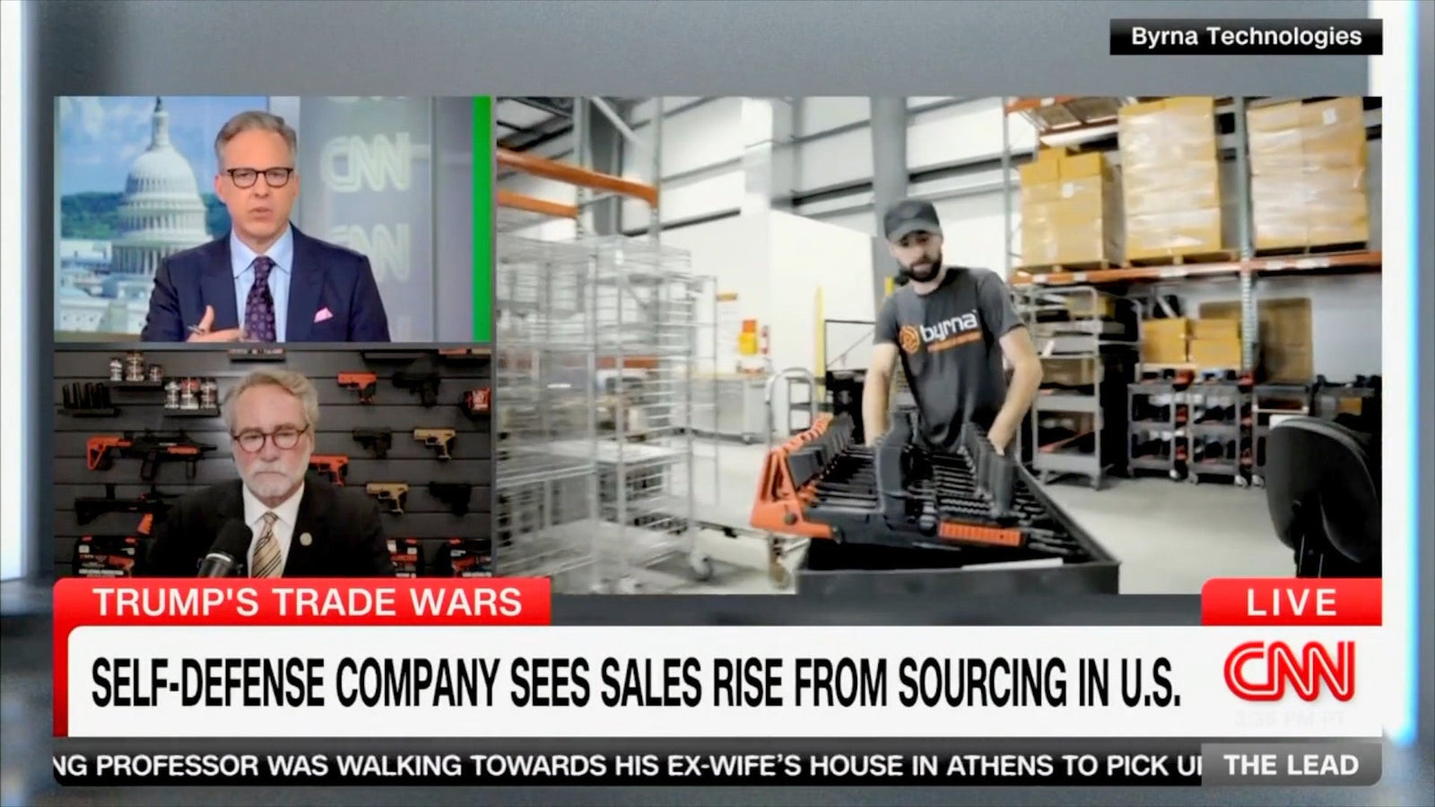 CNN w/ Jake Tapper: Byrna Is Bringing Nearly All Sourcing and Manufacturing Back To The US