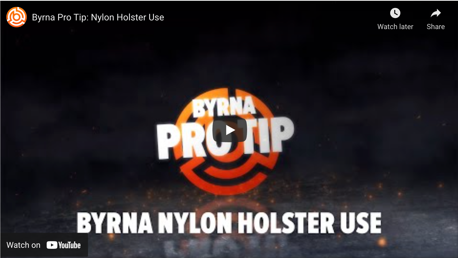 Byrna Pro Tip: Nylon Holster Use