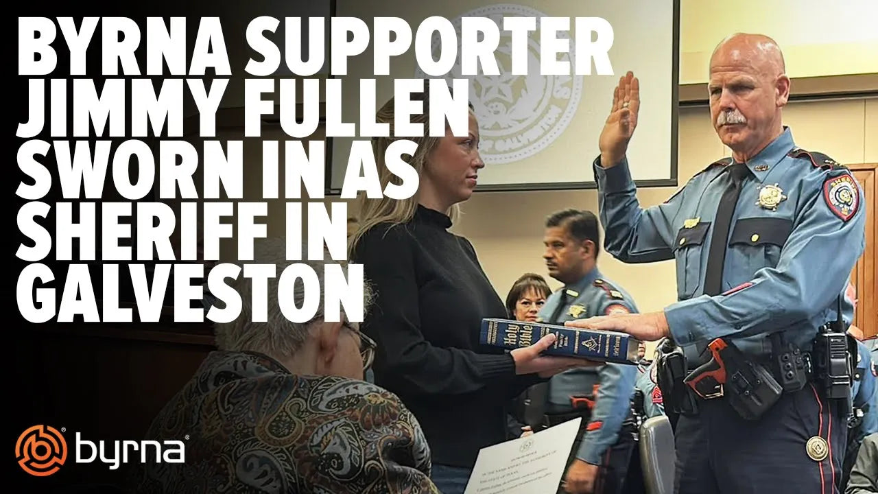 Byrna Supporter Jimmy Fullen Sworn in as Sheriff in Galveston