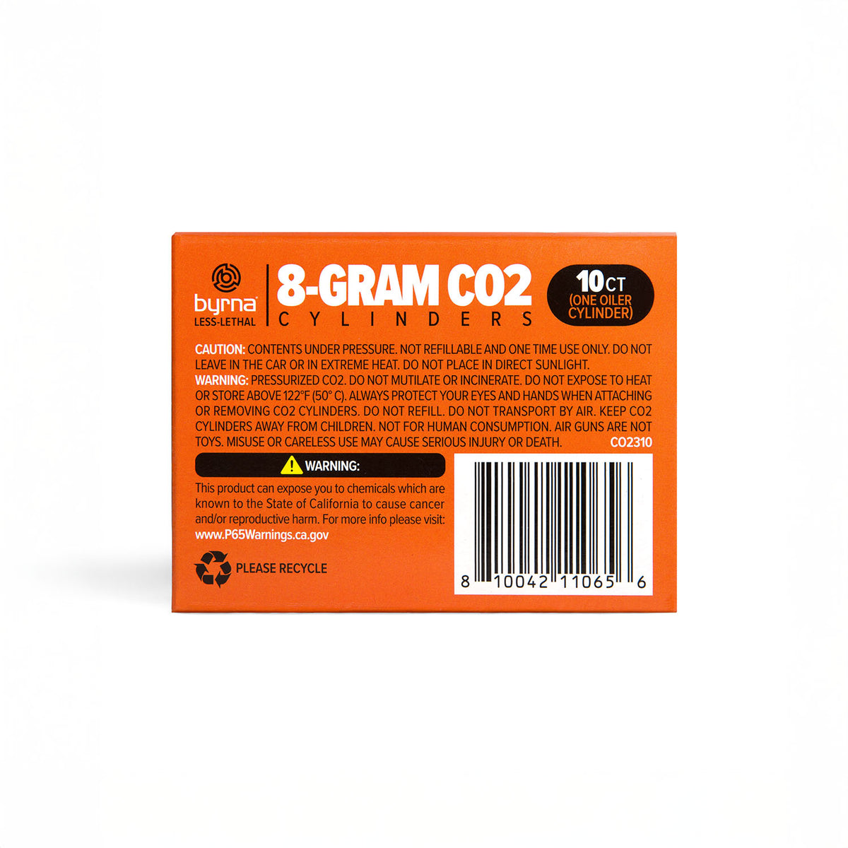 8 Gram 10ct CO2 Box - Back View