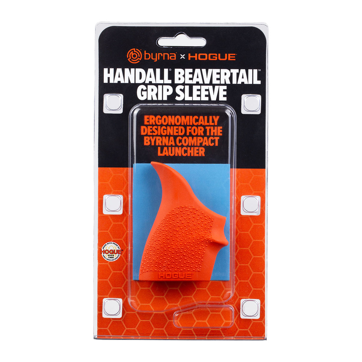 Byrna CL Hogue Handall Beavertail Grip Sleeve - Orange