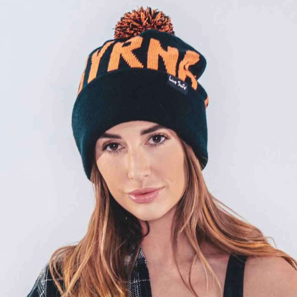 Byrna Beanie - Front profile of model wearing beanie