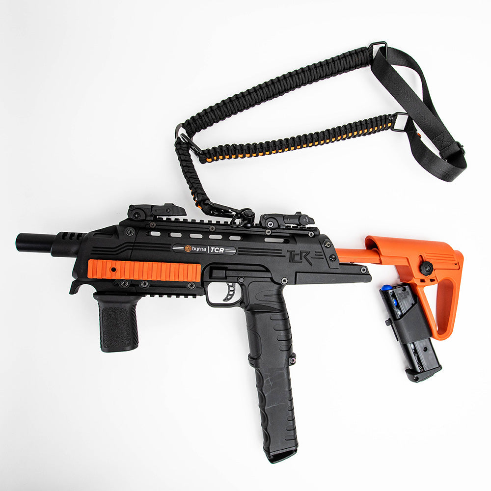 Byrna Rifle Sling + Mount on TCR Launcher
